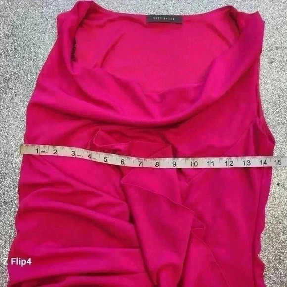 WOMENS  RUCHED PINK DRESS SIZE MED - Picture 5 of 5